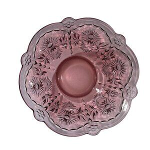 Fenton Cranberry Pink Large 11” Bowl Scalloped Edges Baroness Rose